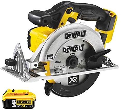 DEWALT DCS391N 18V 165mm XR Circular Saw with 1 x 5Ah Battery