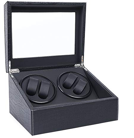 RibasuBB Automatische Uhrenbeweger Box automatik uhrendreher, 4+6 Uhren Automatik Uhrenbeweger Watch Winder Collector Uhrenkoffer Uhrenkasten mit Netzteil