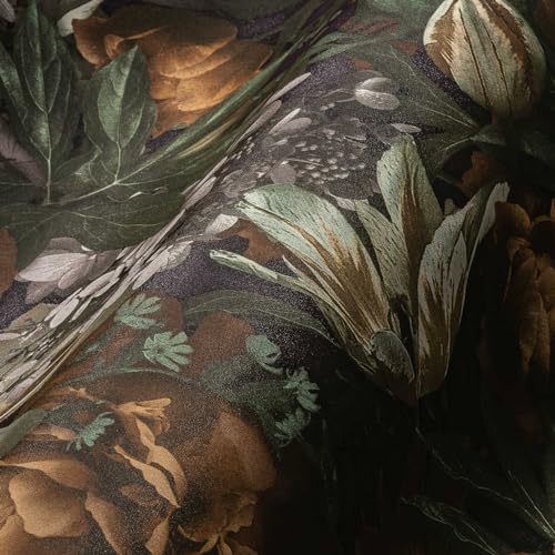 A.S. Création Blumentapete mit Rosen Gelb Grün Grau PintWalls 385092 Vliestapete Floral 10,05x0,53m Made in Germany