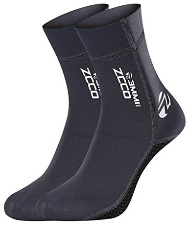 pdodo 3 mm Neopren-Socken, Beachsocken Taucher socken für Neoprenanzug, Thermosocken, rutschfest, für Herren und Damen, zum Tauchen, Schnorcheln, Schwimmen, Surfen, Segeln, Kajakfahren