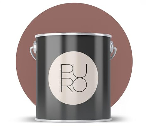 Livingwalls PURO Premium Wandfarbe c2026 - Malerfarbe mit sehr hoher Deckkraft - matte hochwertige Innenfarbe in Braun - 1l