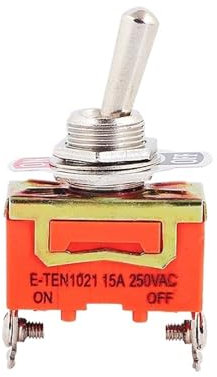 5/10 Stück SPST 15A 250V 2 4 6 PIN Terminal ON OFF Kippschalter Selbstsichernder Reset Rocker Kipp-Schiebeschalter KN-1322 (Color : KN-1021, Size : 10PCS)