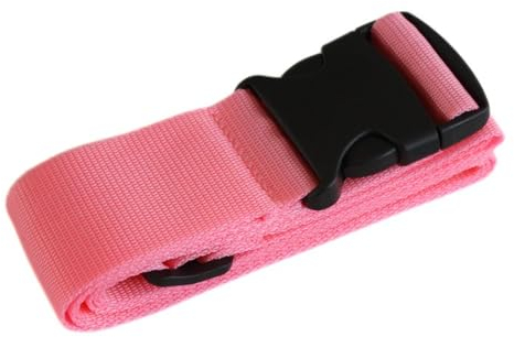Wambere 6 Stück Breit 5cm Koffergurt Einstellbare Kofferband Verstellbare 100-188cm Kofferbänder Rutschfestes Gepäckband Luggage Strape Gepäckgurt für Koffer Rucksack Reiseaccessoires,Rosa