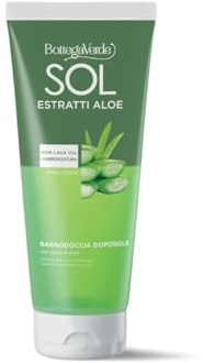 Bottega Verde - SOL Estratti Aloe, Bagnodoccia Doposole, 200 ml, Prolunga l'Abbronzatura, con Succo di Aloe, Azione Emolliente, per Tutti i Tipi di Pelle