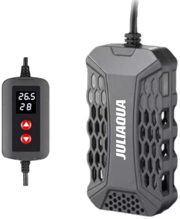 JULIAQUA Riscaldatore acquario con display temperatura Eco riscaldatore regolabile 25W/50W/100W/150W (Q-25W)