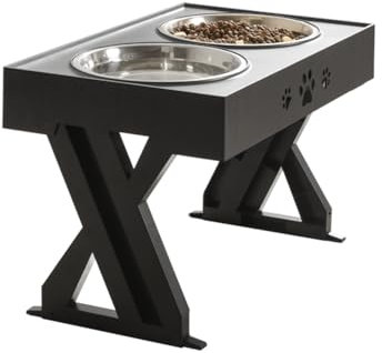 Adjustable Elevated Dog Bowl Stand - Raised Pet Feeder Table for Food & Water, Ergonomic Design, Anti-Slip - Lightweight & Durable, Ideal for Small to Medium Dogs & Cats