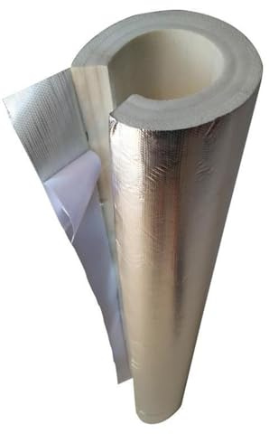 1m rörisolering skumrör självtätande skumrör yttre vattenrör isolering omslag självhäftande rör frysskydd aluminiumfolie rörskydd frostskyddande isolering lagging(50mm*30mm)
