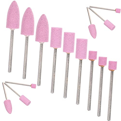 ANDRESLAD 15pcs Sanding Drill Bits Grinding Stone Mounted Points Abrasive Polishing Grinding Wheels for Metal Electric Rotary Tool Accessories