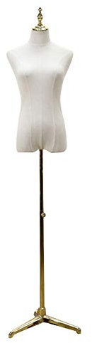 Schaufensterpuppen Torso, Schmuckdisplay Kleiderständer, stabiles goldenes Stativ mit Armen, Material höhenverstellbar (Farbe: A, Größe: S),