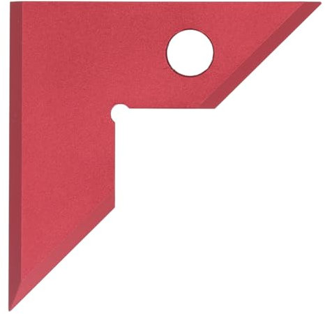 MOZUO 90 Degree Arc Ruler 3d Multi-Angle Measuring Ruler, Aluminum Triangular Ruler Woodpecker Tools Saw Table Angle Measuring Tool (Red)
