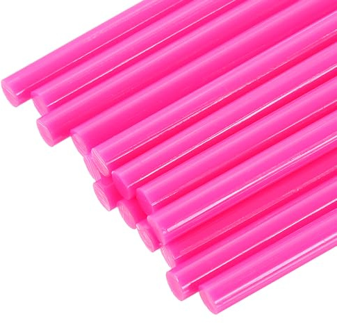 sourcing map 16 Pcs Mini Hot Glue Sticks, 0.28 Dia x 3.94 Long EVA Glue Gun Sticks, Pink Mini Hot Melt Glue Sticks for DIY Craft Sticky Projects