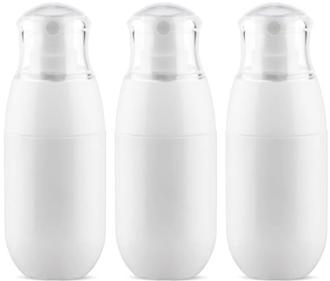 Small Spray Bottle, Fine Mist Mini Spray Bottles 1.7oz, Empty Plastic Travel SIze Stylist Sprayers Leak Proof Refillable Containers, for Toners Face Hair Perfume Skincare Cosmetics (White, 3Pcs)