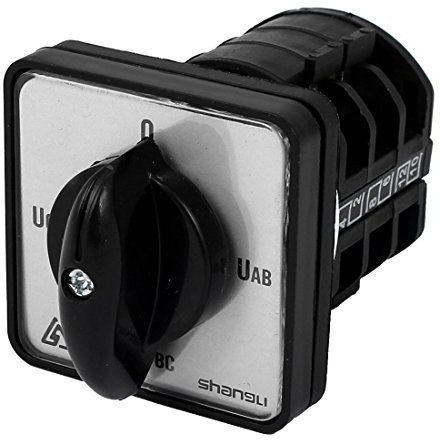 QXSJEDYCH Commutateurs de commutation rotatifs Commutateur de transfert automatique, AC660V 10A 4 positions 2 pôles Commutateurs de commutation à came rotatifs universels Interrupteurs