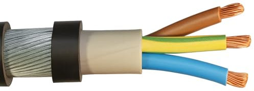 6.0mm² 3 Core SWA Steel Wire Armoured Cable – Outdoor Power Cable – Heavy Duty for Underground & External Use – BS5467 (45)