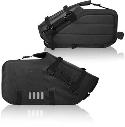 yoneleu Motorradtasche 48L Motorrad-Satteltasche, Seitliche Rücksitz-Gepäcktasche, Reisegepäcktasche, wasserdichte Aufbewahrungstasche, Packtaschen, Universelle Motorrad-Platzierungstasche