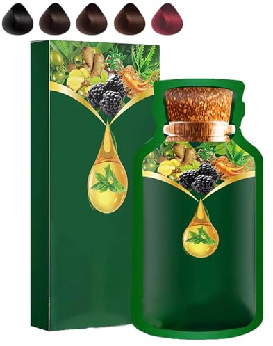 Sanfte pflanzliche Schnell-Haarfarbe, natürliche Pflanzen-Haarfarbe, reiner Pflanzenextrakt für graues Haar, geeignet für den Heimgebrauch (Kastanienbraun)