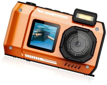 Fotocamera subacquea con profondità impermeabile fino a 10 m, risoluzione 4K e 6500 MP, antipolvere, antiurto, per sport, digitale subacqueo