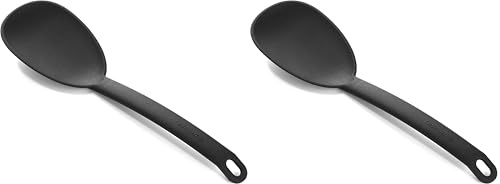 Tescoma 638007 Space Line Cucchiaio Riso, Plastica, Nero, 1 Pezzo (Confezione da 2)