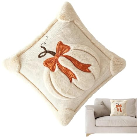 Godpqiui s para Cojín Calabaza De Almohada Bordada Decorativa Estilo Granja