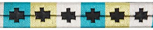 PFIFF 102572 Chukka Lederhalfter, grün-türkis-weiß Pony