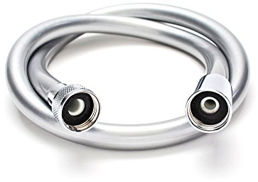 Heilo Vertriebsagentur SilverLine Brauseschlauch 1/2 Zoll Chrom mit Verdrehschutz, Länge: 50 cm, Made in Germany, verschiedene Längen 50 - 200 cm, entspricht KTW & DVGW WW 270 Anforderungen