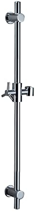 GLYYRLR Brausestange Verchromt Messing Duschstange mit Verstellbare Halterung, Brausestange Verstellbar Duschkopf Stange Wandhalterung Brausestangenset,Without soap Dish