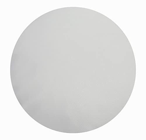 Kissenbezug Leinen Optik Weiß 80 cm Rund Weich Dekorativ fein strukturiert Kissenbezüge für Sofa Wohnzimmer Schlafzimmer Dekokissen mit verstecktem Reißverschluss Couchkissen