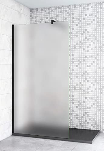Aica Sanitär Walk in Dusche 70cm Duschabtrennung Walkin Duschwand 10mm Nano Milchglas H200cm