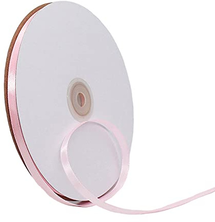91m Satinband Geschenkband Rosa 6mm Breit,Seidenband Rosa Luftballon Band Dick Schleifenband Satin Dekoband Geschenkverpackung Deko Band Stoffband für Halloween Weihnachten Hochzeit Taufe Geburtstag
