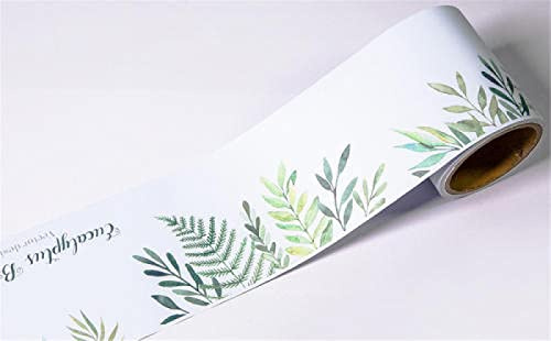 Borde de papel pintado autoadhesivo hojas tropicales 12cm X 600cm