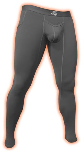 Real Men Pouch Running Tights Legging Large D Pouch Nylon 1 Pk Grey