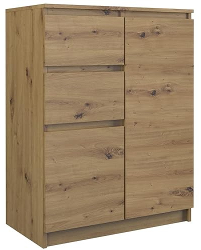 CDF PARME | Modern Drawer Dresser living room/bedroom/study 97x70x40 | 2 doors + 2 drawers | Contemporary sideboard living room | Dressing room