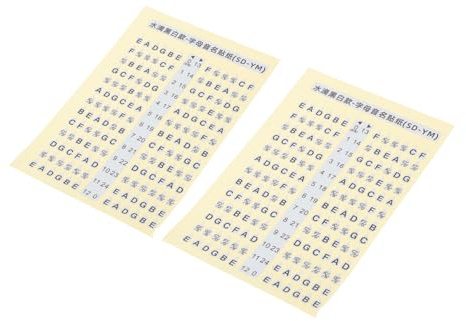 SUPVOX Adesivi per Tastiera Chitarra 2 Pezzi, Note Musicali e Scala, Pvc Nero, senza Residui di Colla, per Principianti e Pratica All'aperto | Segni Note Musicali, Facile da Applicare e Rimuovere senza Residui, Pratica All’aperto