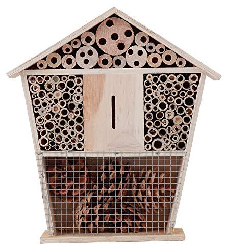 Hölzernes Insektenhaus Zum Aufhängen, Insektenhotel Für Bienen, Schmetterlinge, Marienkäfer, Unterschlupf, Nistkasten, Gartendekoration Im Freien Für Nützliche Insekten