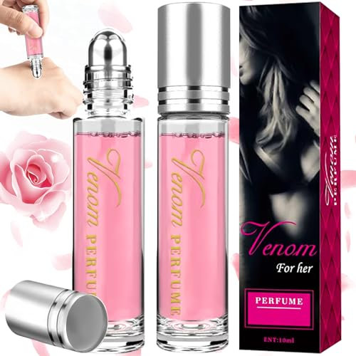 2 Pezzi Profumo Feromoni per Donna, Profumi Donna, Profumo ai Feromoni, Pheromone Perfume, Roll-on Profumi per Attirare Gli Uomini per Fragranza Duratura