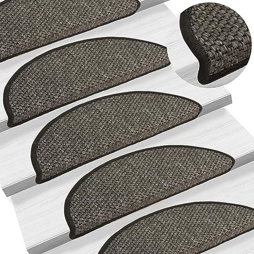 Rantry Selbstklebende Teppiche für Treppen, Sisal-Look, 15 Stück, 56 x 17 x 3 cm, Möbeldekor für Küche, Läufer für Flur, Wohnzimmer, Teppiche für Schlafzimmer