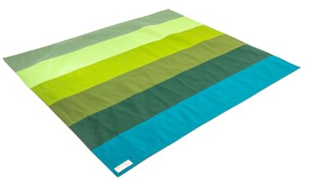 Sonnenmax® Picknickdecke wasserdicht [Öko-Tex100 Zertifiziert & Handmade in Germany] Stranddecke sandfrei | Strandmatte gepolstert| Krabbeldecke für Baby | Farbe grün-Petrol | Größe 150cm x 170cm