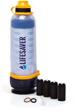 LifeSaver Bottle Solo Emergency Preparedness Pack | Water Purifier Bottle & Maintenance kit - up to 6,000 Litres | Foil sealed for long-lasting Emergency Preparedness, Go bags survival kit