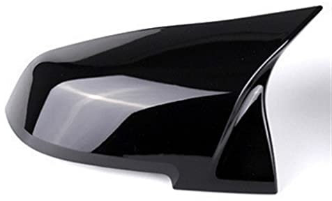 Spiegelkappen,Auto Rückspiegel Kappe,Rückspiegel A 2 Stück Rückspiegeldeckel Kappe Ruß fit gebrauch für BMW Serie 1 2 3 4 x M 220i 328i 420i F20 F21 F22 F23 F30 F32 F33 F36 X1(Black Left)