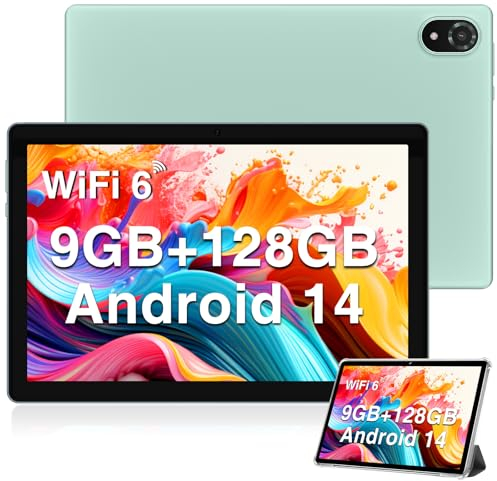 DOOGEE U10 2025 Neueste Tablet 10 Zoll Android 14 Tablet 128GB ROM (1TB TF) 9GB RAM, WIFI6, Widevine L1, BT 5.0, 1280 * 800 IPS HD, OTG, Type C, 5060mAh, 5MP+8MP