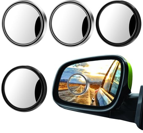 YUXIANLB 4-teilige Auto-Rückspiegel für den toten Winkel, 2,24 Zoll/5.7cm Konvexspiegel für den toten Winkel mit ABS, 360°-Weitwinkel-Seitenansicht, manuell einstellbar, um Ihre Weitwinkelsicht im Fah