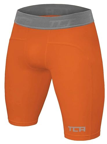 TCA Homme & Garçon Pro Performance Collant de Compression Short pour Course - Orange, L