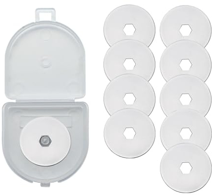 Vleant 18 mm Stoffschneider-Rad, Rollschneider-Klingen, SKS-7, kleine Stahl-Ersatzklingen, Schere und Schneidewerkzeug für Stoff und Handwerk, 10 Stück