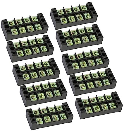 CANIGHT 10piezas De Bloque De Terminal Posiciones Para Circuitos Eléctricos y Electrónicos Aislamiento De Transparente Para Instalaciones y Maquinaria