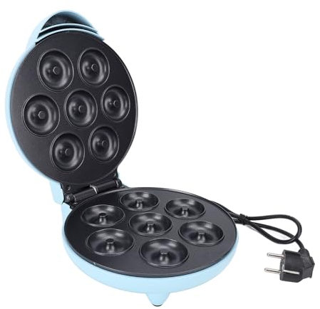 Mini Donut Maker Machine, 7 Loch Schnellhitze -Kuchen -Pop -Maker mit Nicht -STIAK -Tellern Autotemperatursteuerung Frühstücksmaschine für hausgemachtes Backen