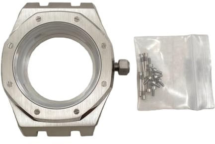 41mm Caja Reloj Octogonal Cristal Zafiro NH35 NH70 Movimiento 31.8mm Esfera Grande Acero Inoxidable Piezas Mod para Ap Royal Oak