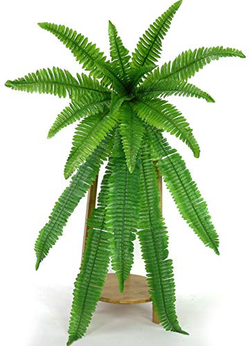 Fictory Planta artificial de helecho colgante, 18 hojas, hiedra de 73 cm de largo para decoración de pared, boda, hogar y oficina