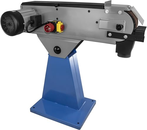 Güde Bandschleifer GBSM 150 (400 V, 4 kW Motorleistung, 46 x 15 cm Arbeitsfläche, 29 m/s Bandgeschw., Schleifbandmaß 200 x 15 cm, neigbarer Schleiftisch, Schnellwechselvorrichtung, inkl. Schleifband)