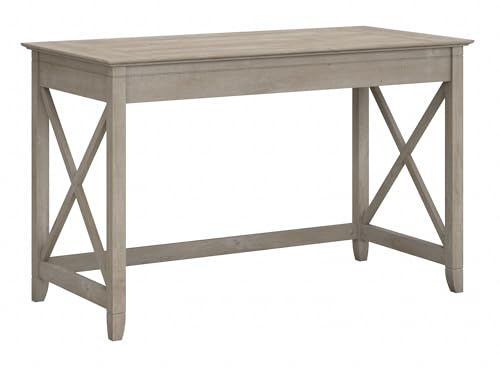 Bush Home Key West Writing Desk for Home Office in Washed Gray | 48W Small Modern Farmhouse Table