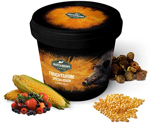 Martenbrown® Der Wildschwein Köder 2,5 kg im praktischen Eimer I Kirrmittel sofort einsetzbar l Ergibiges Schwarzwild Lockmittel I Jagd Wildschwein I Lockstoff I (7,99€ / kg)